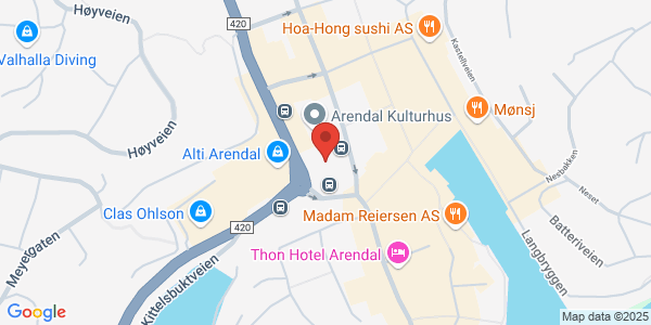 Map displaying event location
