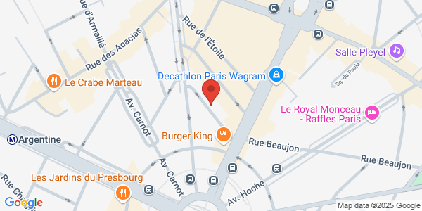 Map displaying event location