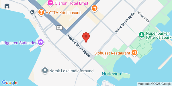 Kart som viser hvor arrangementet foregår