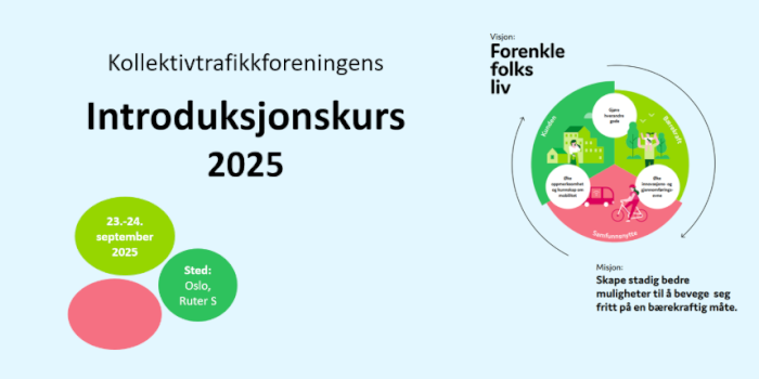 Kollektivtrafikkforeningens introduksjonskurs 2025