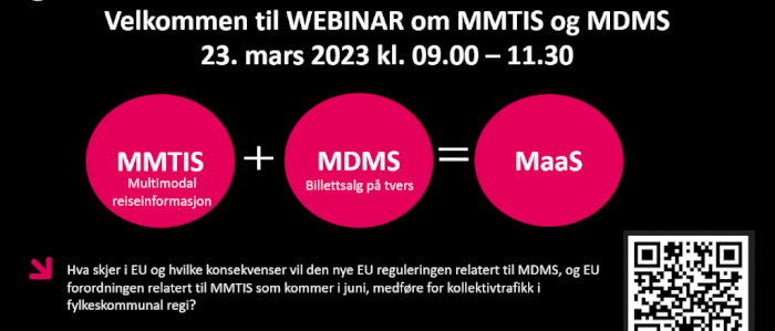 Webinar om MMTIS og MDMS 23.03.2023