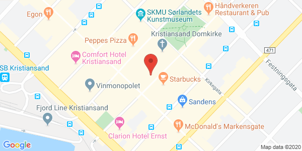 Kart som viser hvor arrangementet foregår