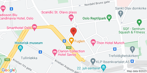 Map displaying event location