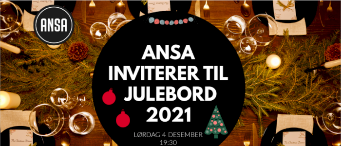 ANSA ESSEX INVITERER TIL JULEBORD 2021 – 4. Des. 2021 – ANSA Essex