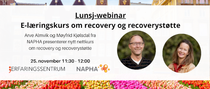 Webinar om  E-læringskurs i Recovery og recoverystøtte