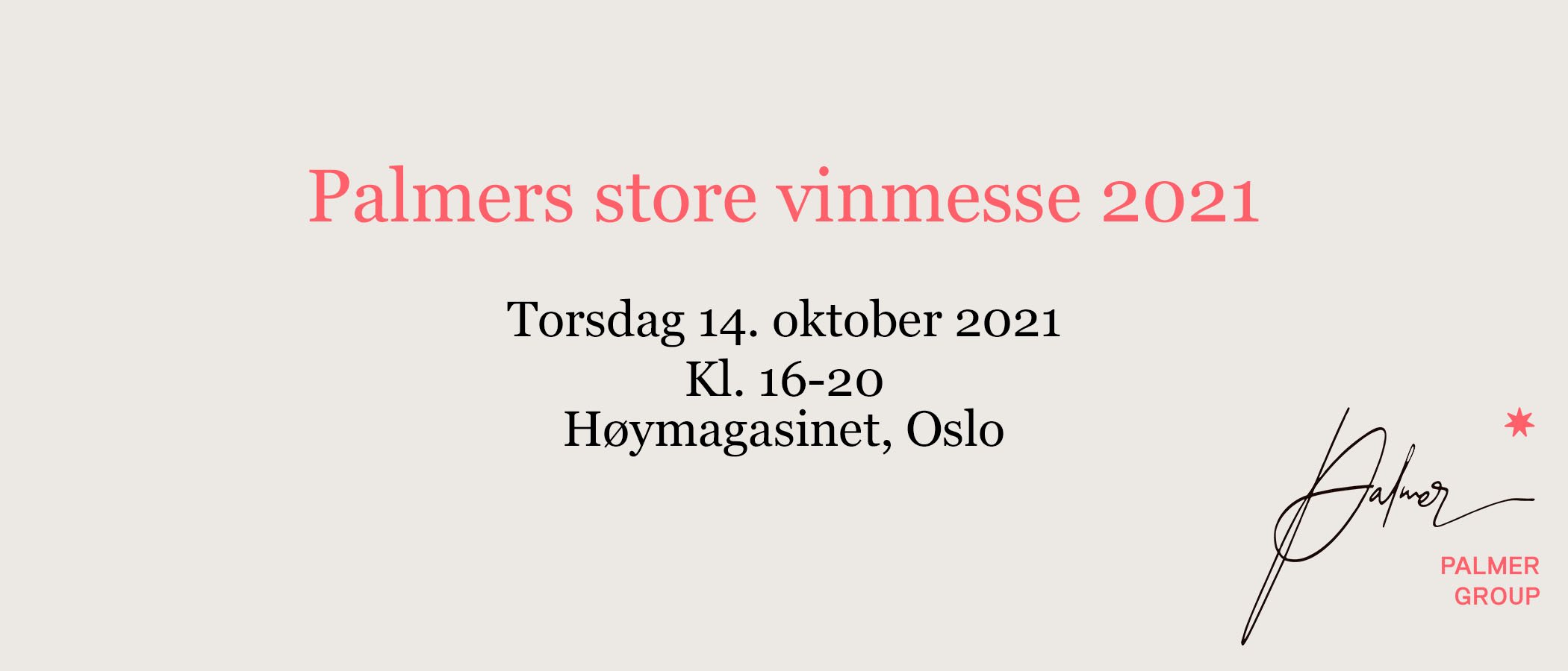 Palmers Store Vinmesse 2021