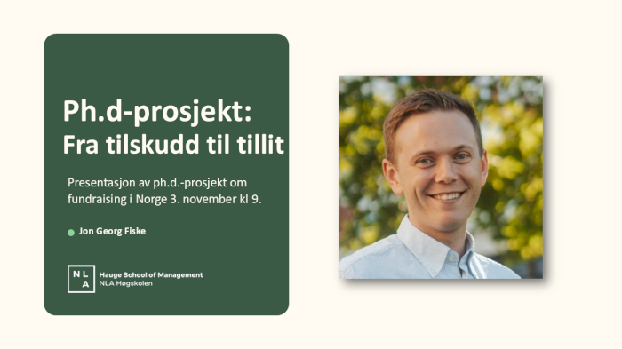 Ph.d-prosjekt: Fra tilskudd til tillit