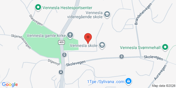 Kart som viser hvor arrangementet foregår