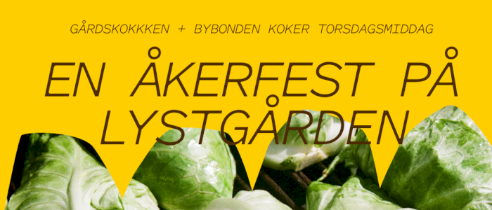 Åkerfest🥬🌿🌼 Torsdagsmiddag på Lystgården – Matfestivalen i Bergen