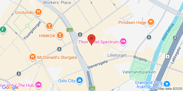 Kart som viser hvor arrangementet foregår