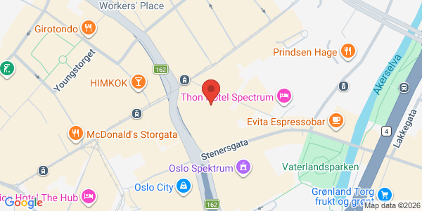 Kart som viser hvor arrangementet foregår