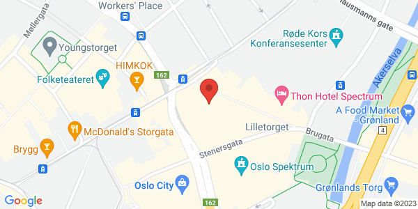 Map displaying event location