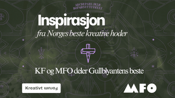 Frokostmøte MFO x KF: Inspirasjon fra Norges beste kreative hoder!