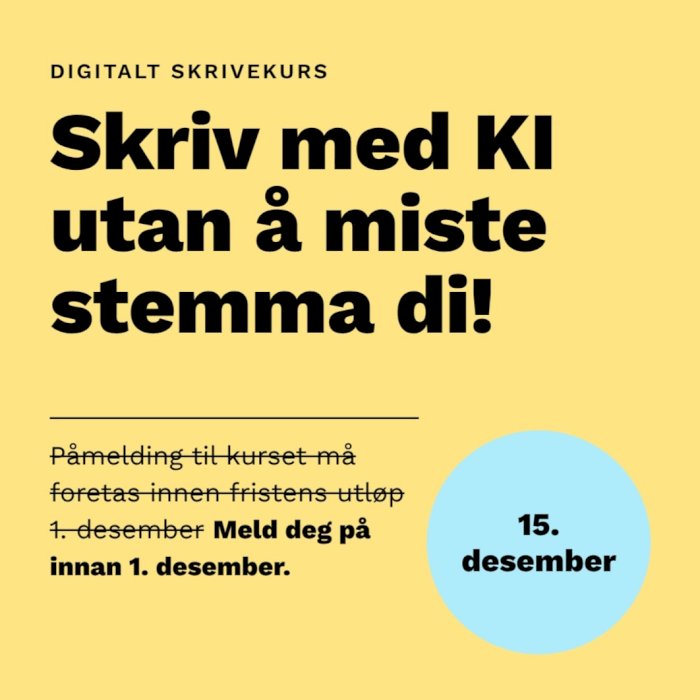 Skriv med KI utan å miste stemma di!