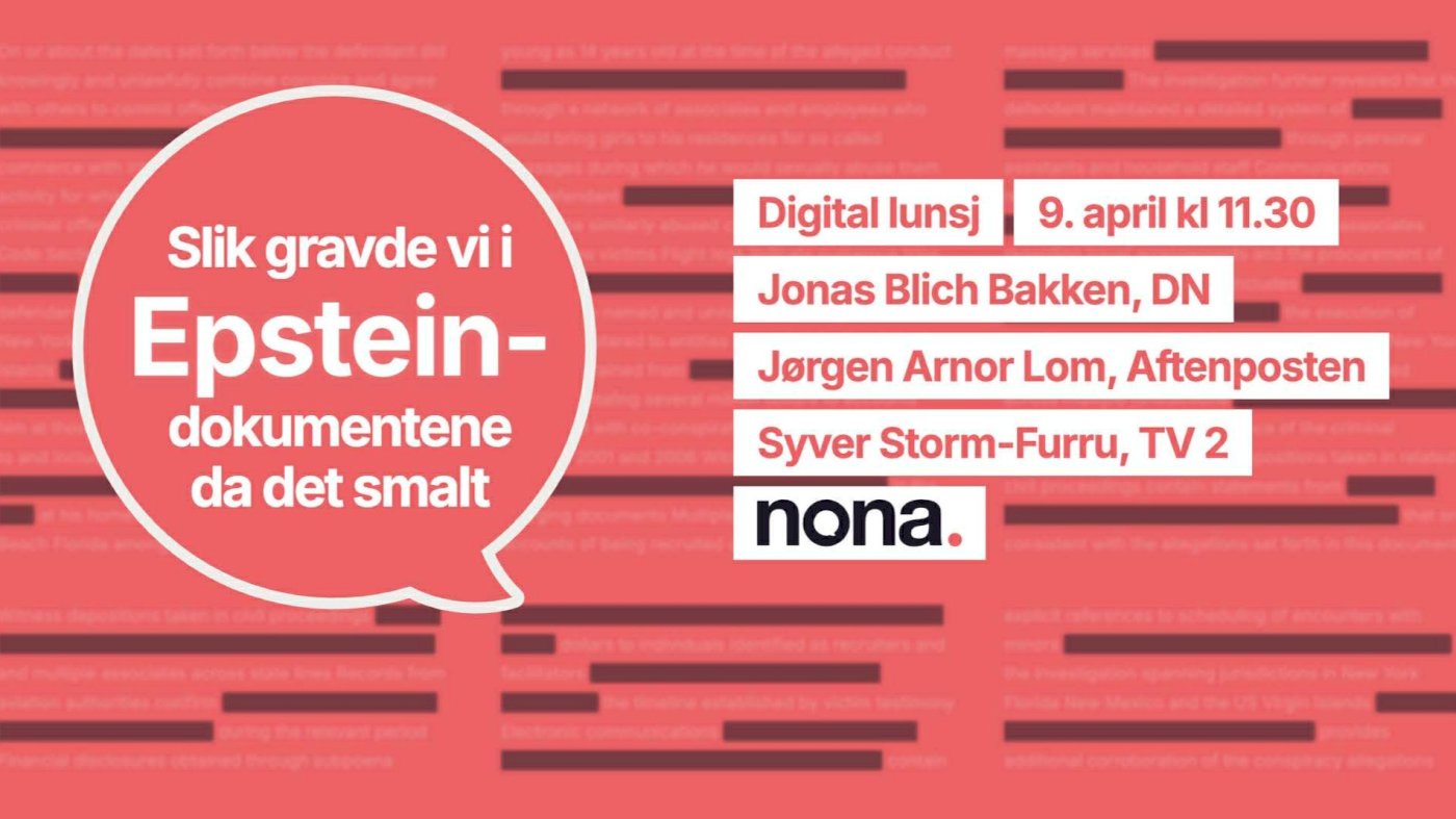 Digital lunsj: Søkeverktøy – slik gravde vi i Epstein-dokumentene da det smalt
