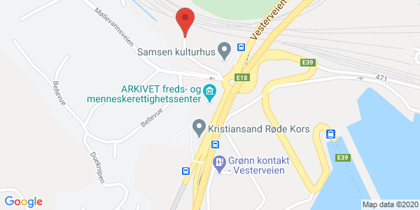 Kart som viser hvor arrangementet foregår