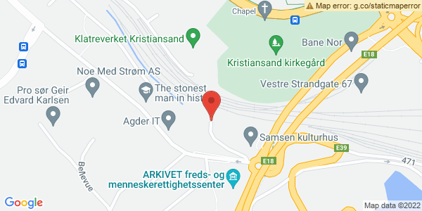 Map displaying event location