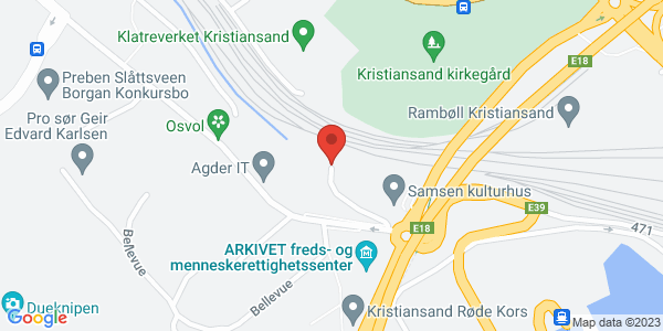 Map displaying event location