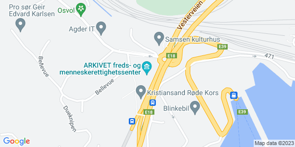 Map displaying event location