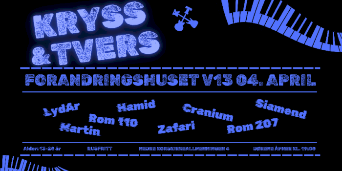 Kryss & Tvers Konsert på Forandringshuset V13