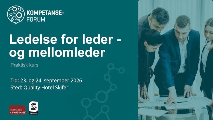 Praktisk kurs i ledelse for leder - og mellomleder