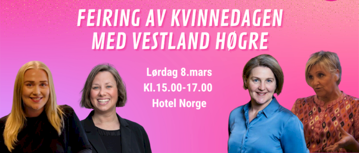 Velkomen til markering av kvinnedagen med Vestland Høgre 2025! 💙