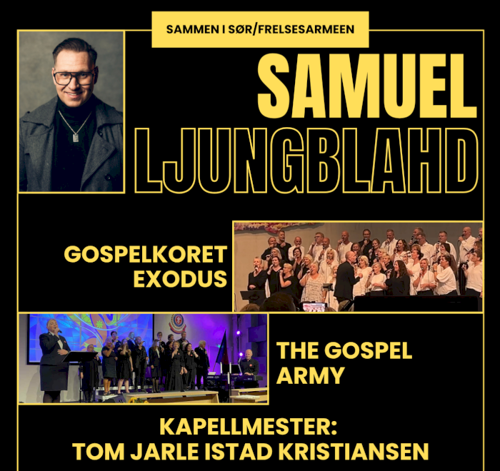 Konsert med Samuel Ljungblahd, gospelkoret Exodus og The Gospel Army