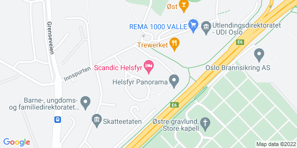 Kart som viser hvor arrangementet foregår