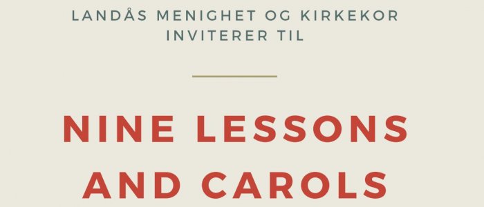 Sanggudstjeneste Landås kirke 20.12 kl.19:00