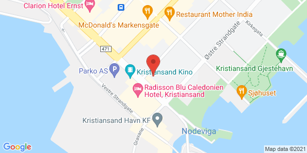 Kart som viser hvor arrangementet foregår