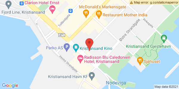 Map displaying event location