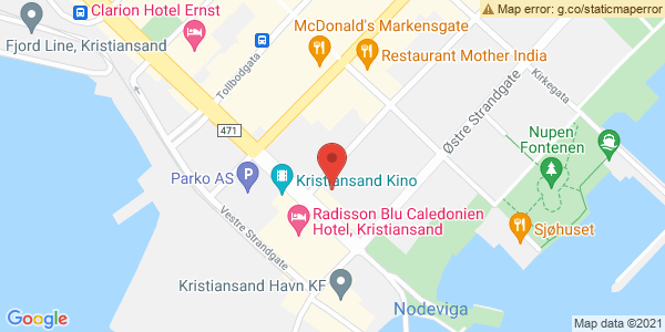 Map displaying event location