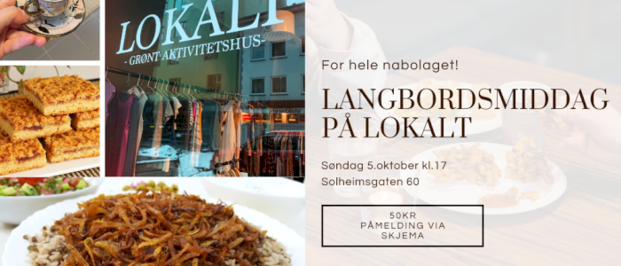 Langbordsmiddag på Lokalt