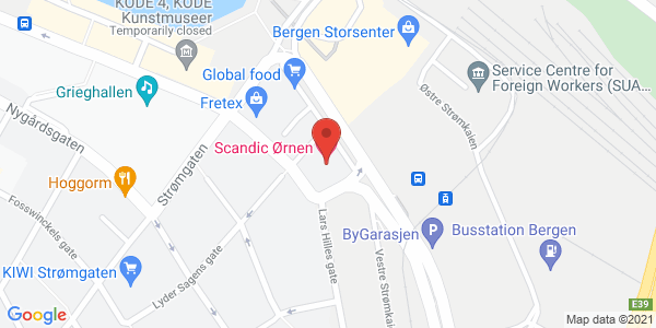 Map displaying event location