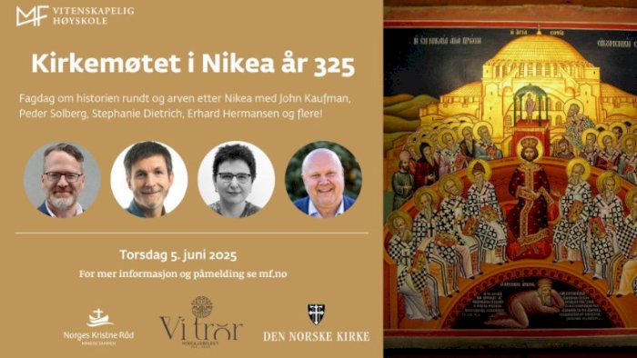 Fagdag om kirkemøtet i Nikea i år 325 - Nikea 1700 år