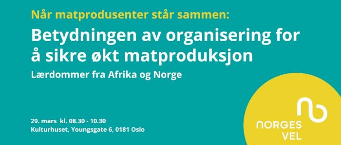 Betydningen av organisering for å sikre økt matproduksjon. Lærdommer fra Afrika og Norge