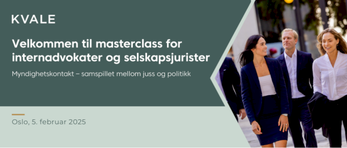 Masterclass for internadvokater og selskapsjurister 5. februar