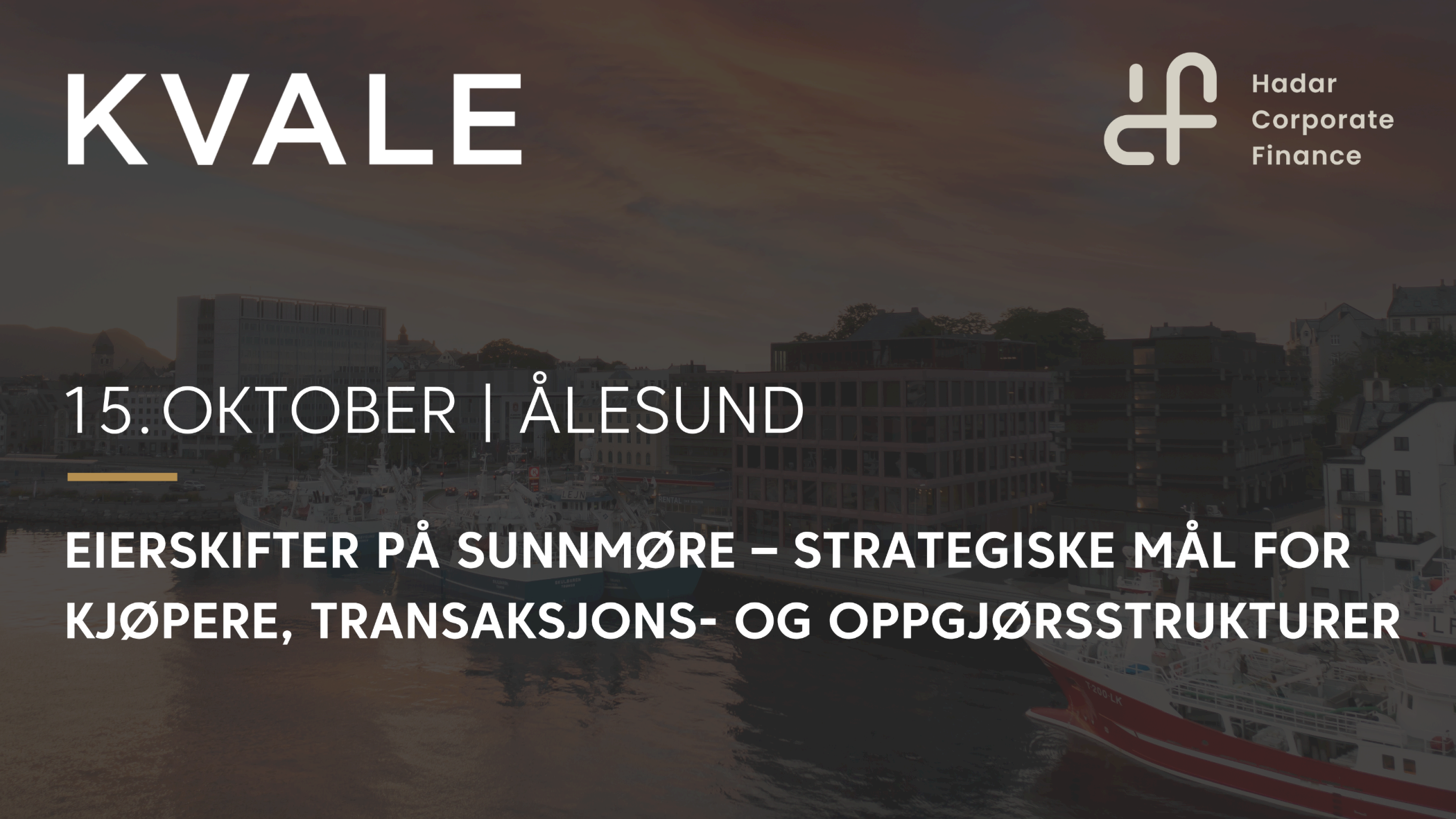 Kvalemorgen i Ålesund 15. oktober