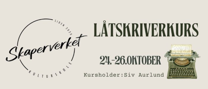Skaperverket Kulturskoles låtskriverkurs - utsatt til vinteren 2026