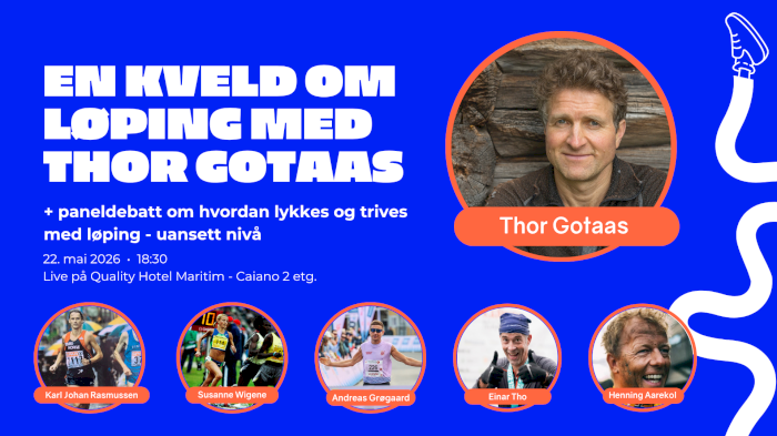 En kveld om løping med Thor Gotaas - Nordlo Sentrumsløpet Haugesund