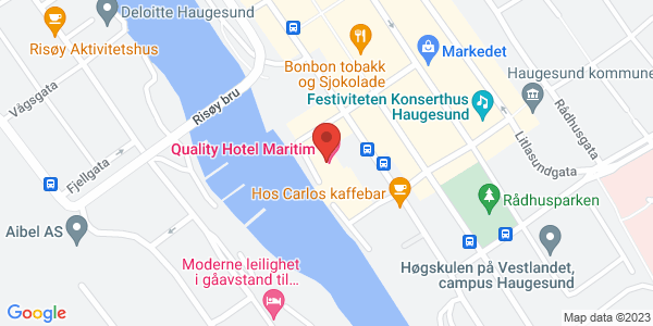 Kart som viser hvor arrangementet foregår