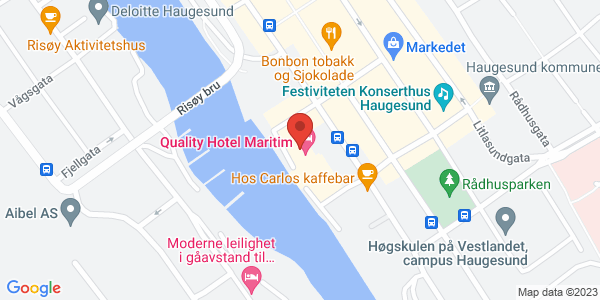 Map displaying event location