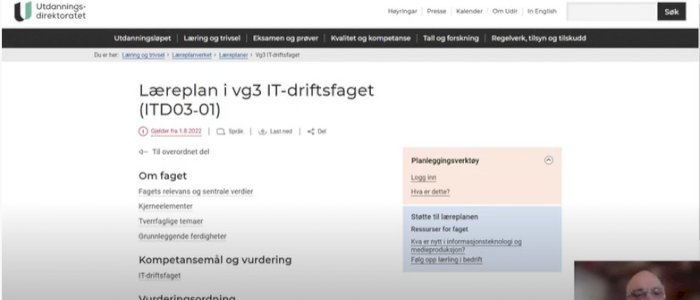 Fagfornyelsen - IT-driftsfaget