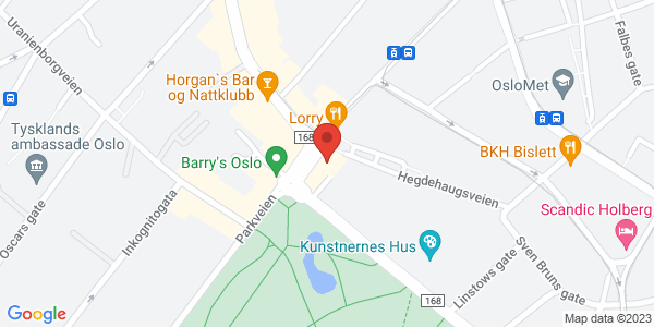 Kart som viser hvor arrangementet foregår