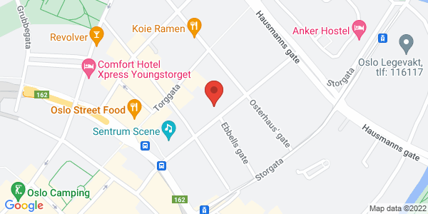 Kart som viser hvor arrangementet foregår