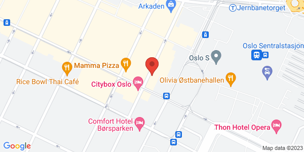 Kart som viser hvor arrangementet foregår