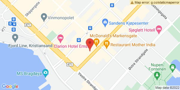 Map displaying event location