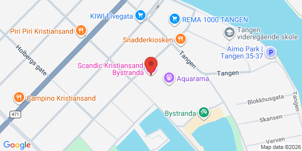 Kart som viser hvor arrangementet foregår