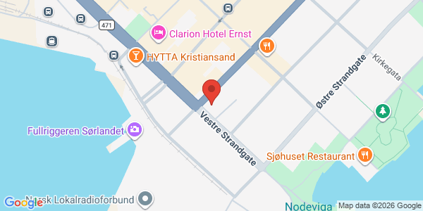 Kart som viser hvor arrangementet foregår