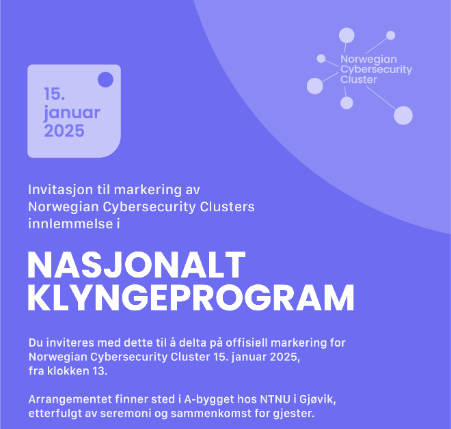 Feiring av opptak i nasjonalt klyngeprogram